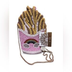 NWT Beaded French Fries & Rainbow Crossbody 🍟🌈